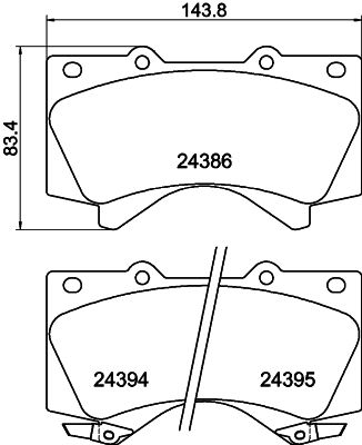 Brake Pad Set, disc brake 8DB 355 013-151