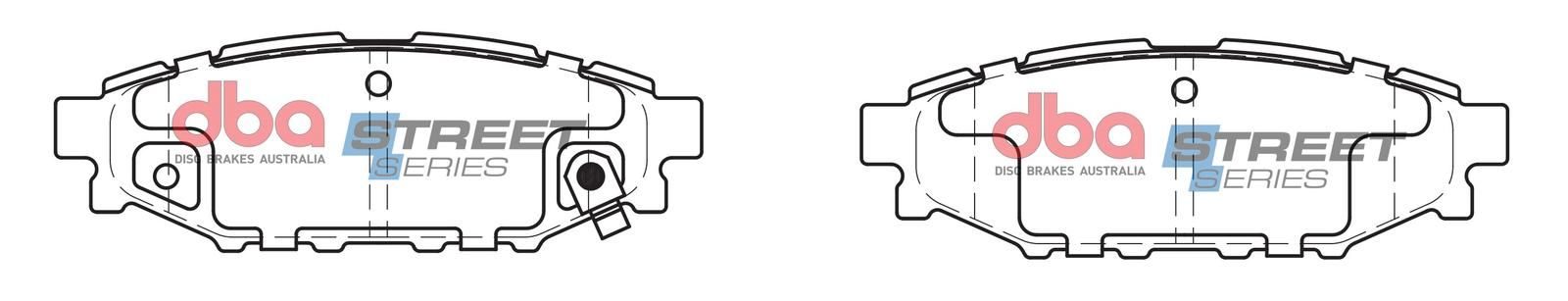 DBA SS STREET SERIES BRAKE PADS [ Subaru 2003-2014 R ] - TecDoc Only