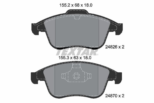 Brake Pad Set, disc brake 2482601