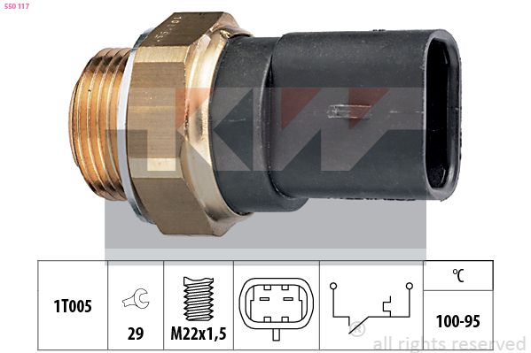 KW 550 117 - Temperaturschalter, K&uuml;hlerl&uuml;fter