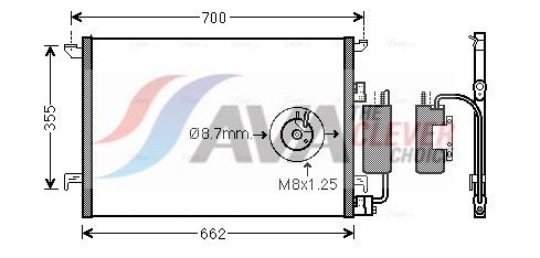 AVA QUALITY COOLING SBA5058D - Kondensator, Klimaanlage ** CLEVER FIT **