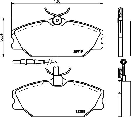 Brake Pad Set, disc brake 8DB 355 019-181