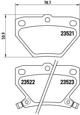 Brake Pad Set, disc brake P 83 052