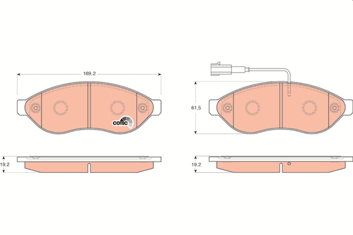 Brake Pad Set, disc brake GDB1681