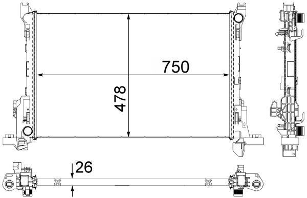 MAHLE CR 84 000P - Kühler, Motorkühlung