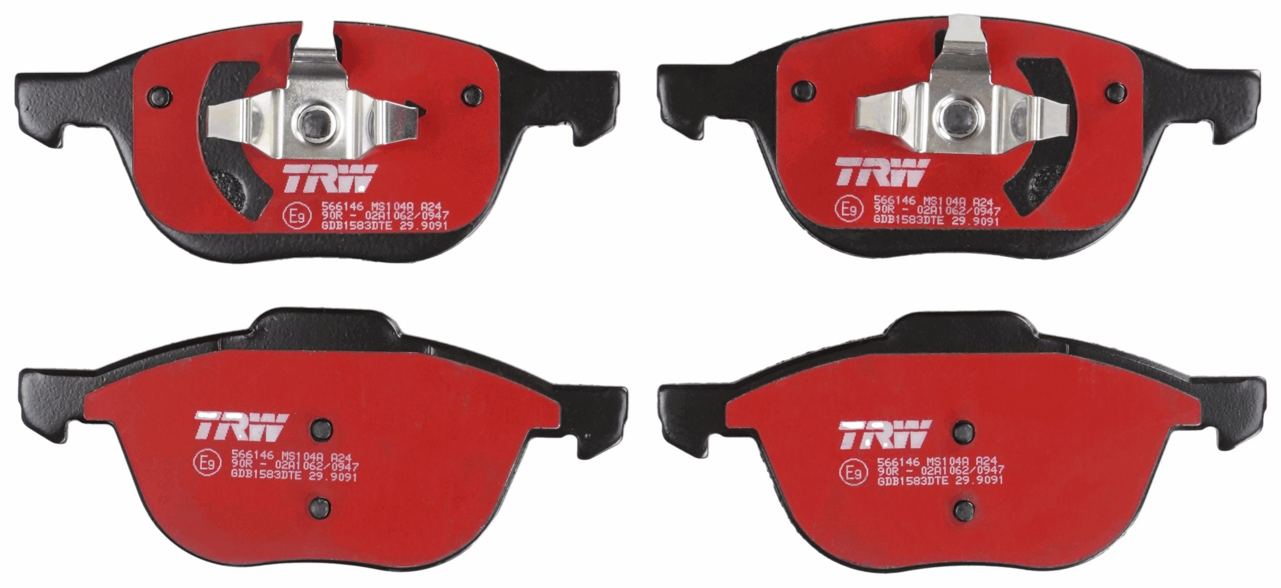 Bremsbelagsatz, Scheibenbremse