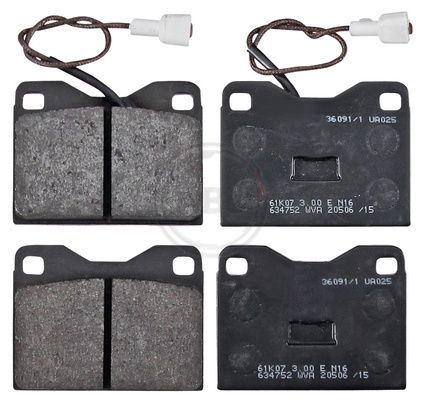 Bremsbelagsatz, Scheibenbremse