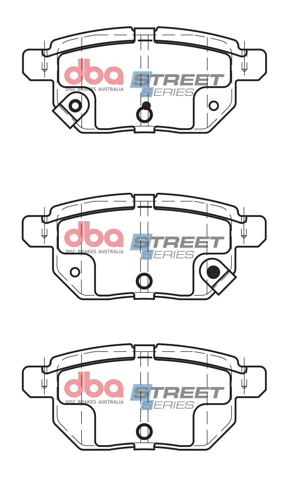 DBA SSEV STREET SERIES BRAKE PADS [ Toyota Aqua Hybrid 2011 On / Corolla Hybrid 2019 On / Vitz Hybrid 2017 On / Lexus R ] - TecDoc Only
