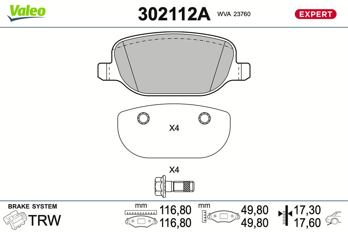 Bremsbelagsatz, Scheibenbremse