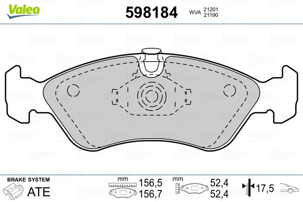 Brake Pad Set, disc brake 598184