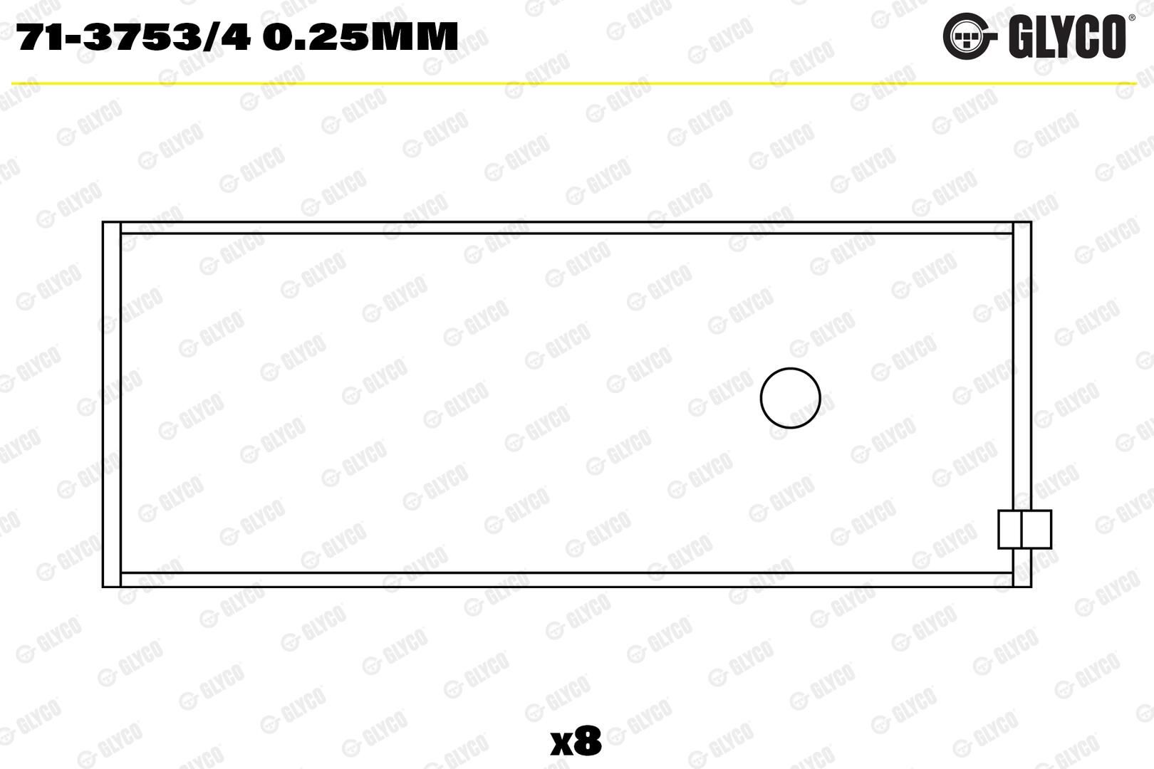 GLYCO 71-3753/4 0.25mm - Pleuellager