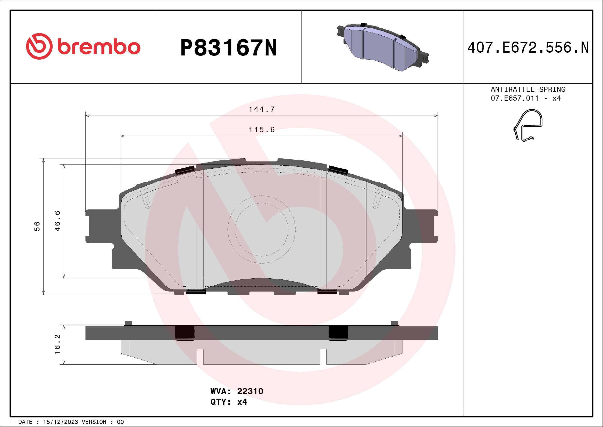 TOYOTA HILUX WORKMATE TGN121R 15-On (FRT) - TecDoc 1