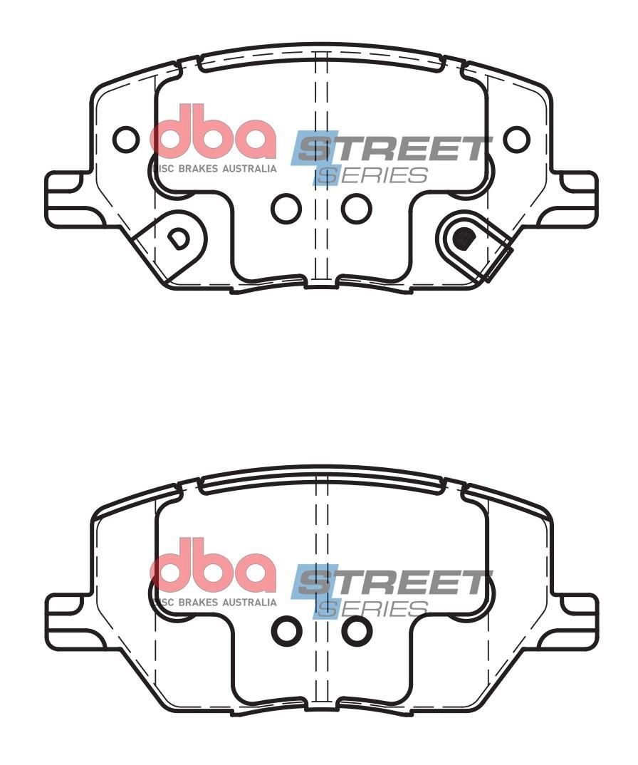 DBA SS STREET SERIES BRAKE PADS [ Fiat 500X/Jeep Renegade 2014 - On F ] - TecDoc Only