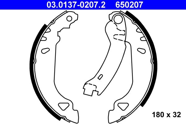 Brake Shoe Set 03.0137-0207.2