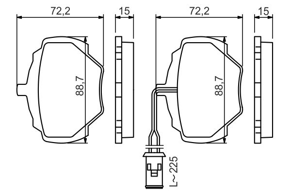 Bremsbelagsatz, Scheibenbremse