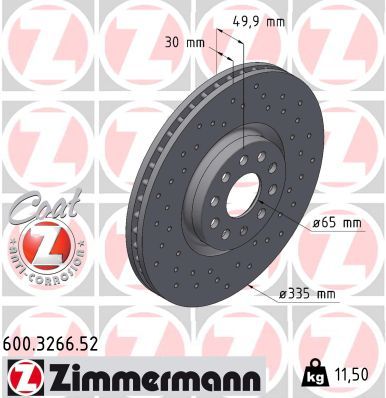 Zimmermann 600.3266.52 Bremsscheibe