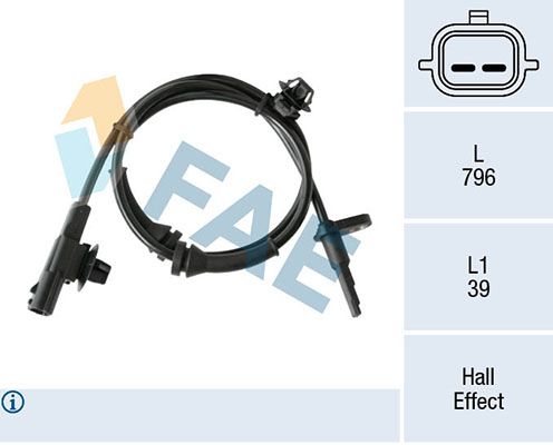 Sensor, wheel speed 78312