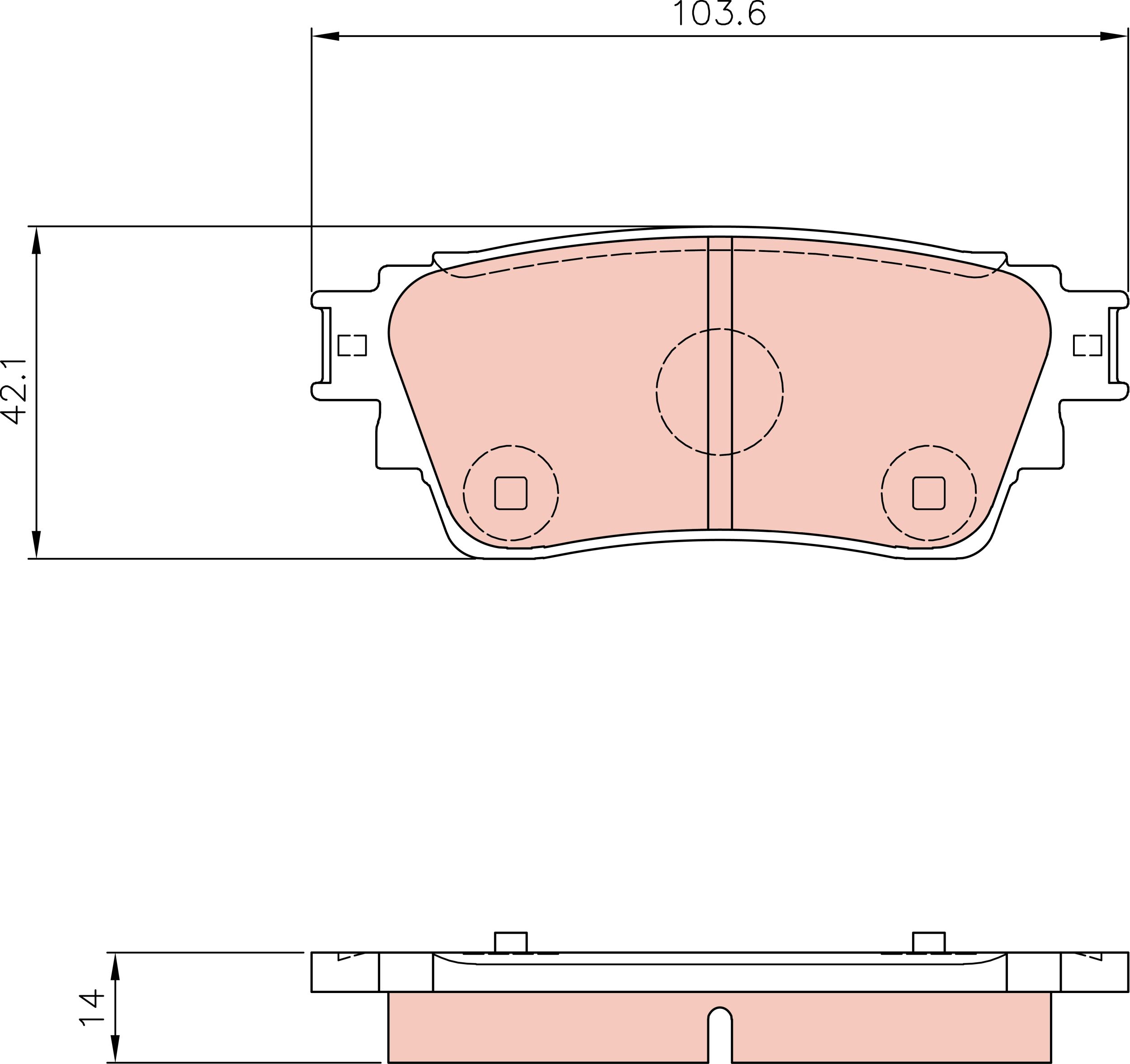 TRW BRAKE PAD - GDB8906DT Mitsubishi Eclipse Cross 2018-on Rear Axle - TecDoc Only