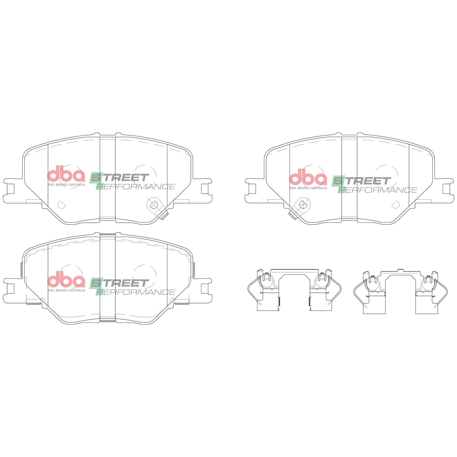 DBA SP STREET PERFORMANCE BRAKE PADS [  Holden Commodore ZB 2017 - On F ] - TecDoc Only
