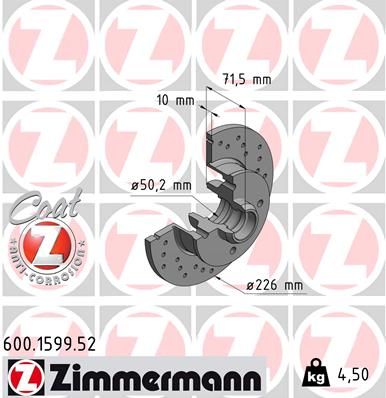 ZIMMERMANN 600.1599.52 - Bremsscheibe SPORT Z