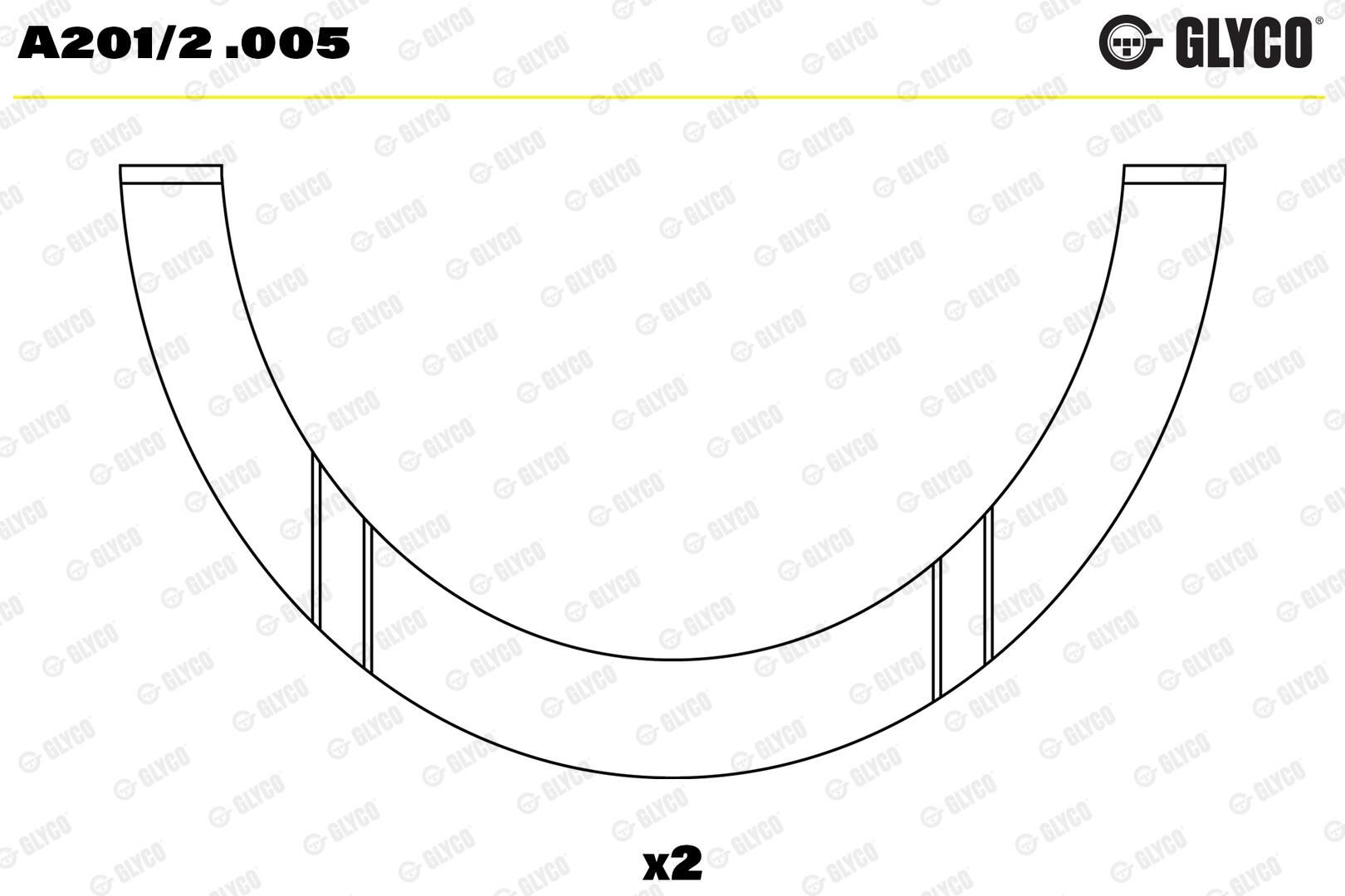 GLYCO A201/2 .005 - Distanzscheibe, Kurbelwelle