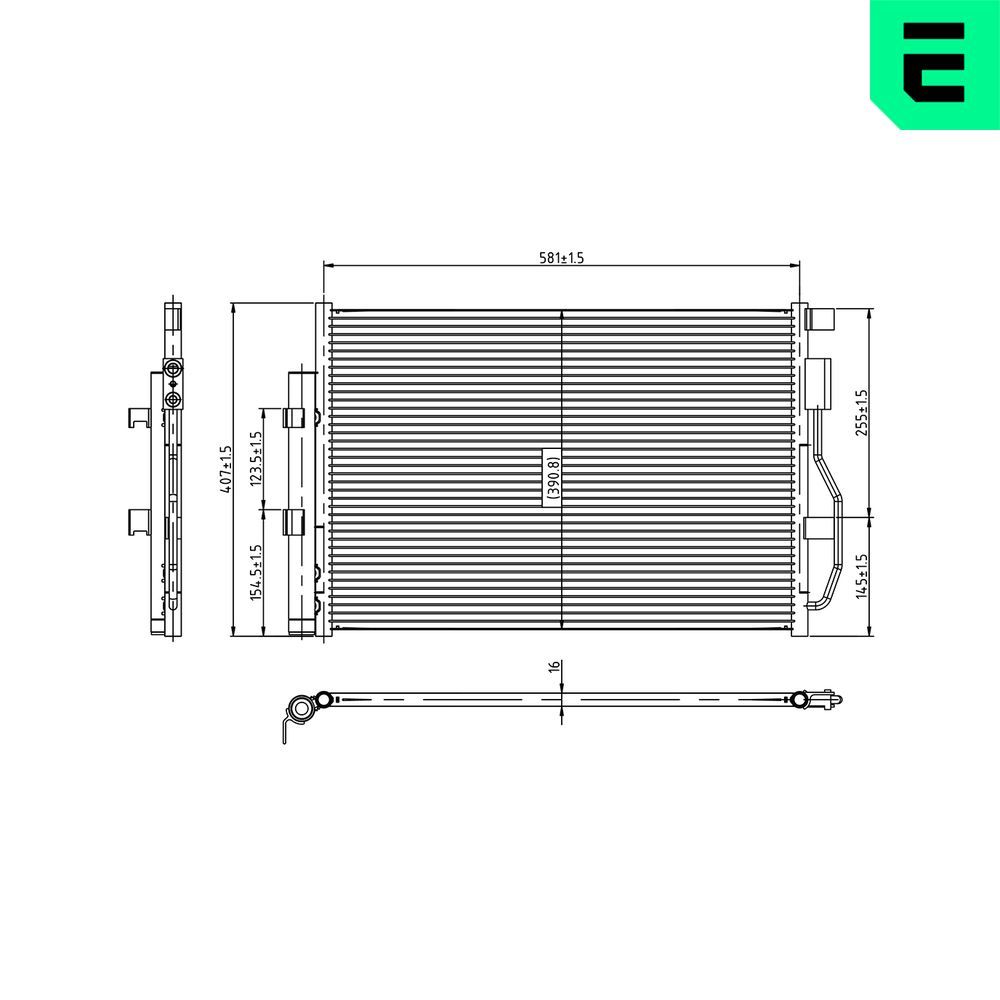 ERA 667480 - Kondensator, Klimaanlage