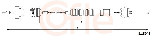 COFLE 11.3045 - Seilzug, Kupplungsbet&auml;tigung