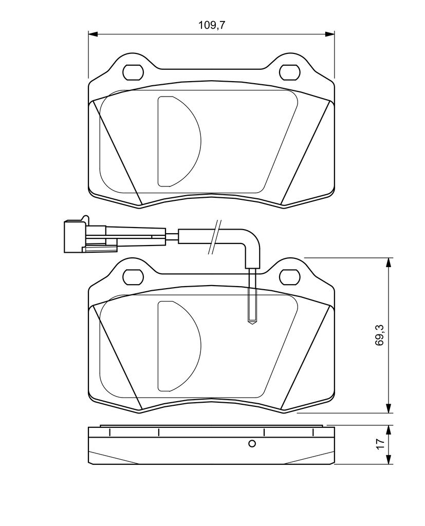Bremsbelagsatz, Scheibenbremse