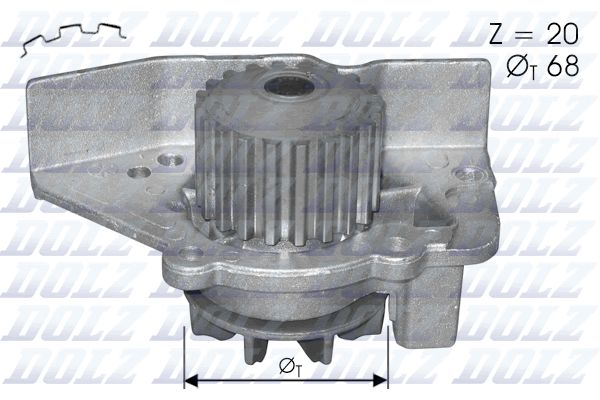 Water Pump, engine cooling C118