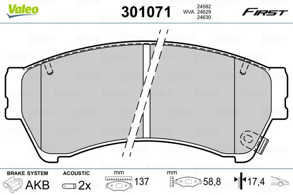 Brake Pad Set, disc brake 301071