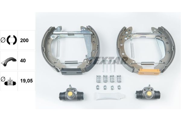 TEXTAR 84044700 - Bremsbackensatz Shoe Kit Pro