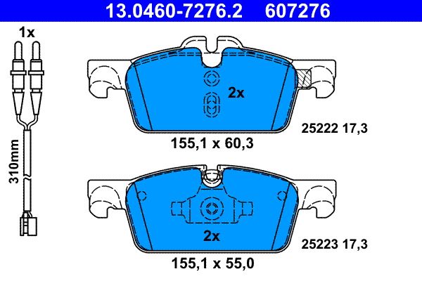 Brake Pad Set, disc brake 13.0460-7276.2