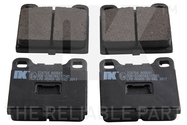 Bremsbelagsatz, Scheibenbremse