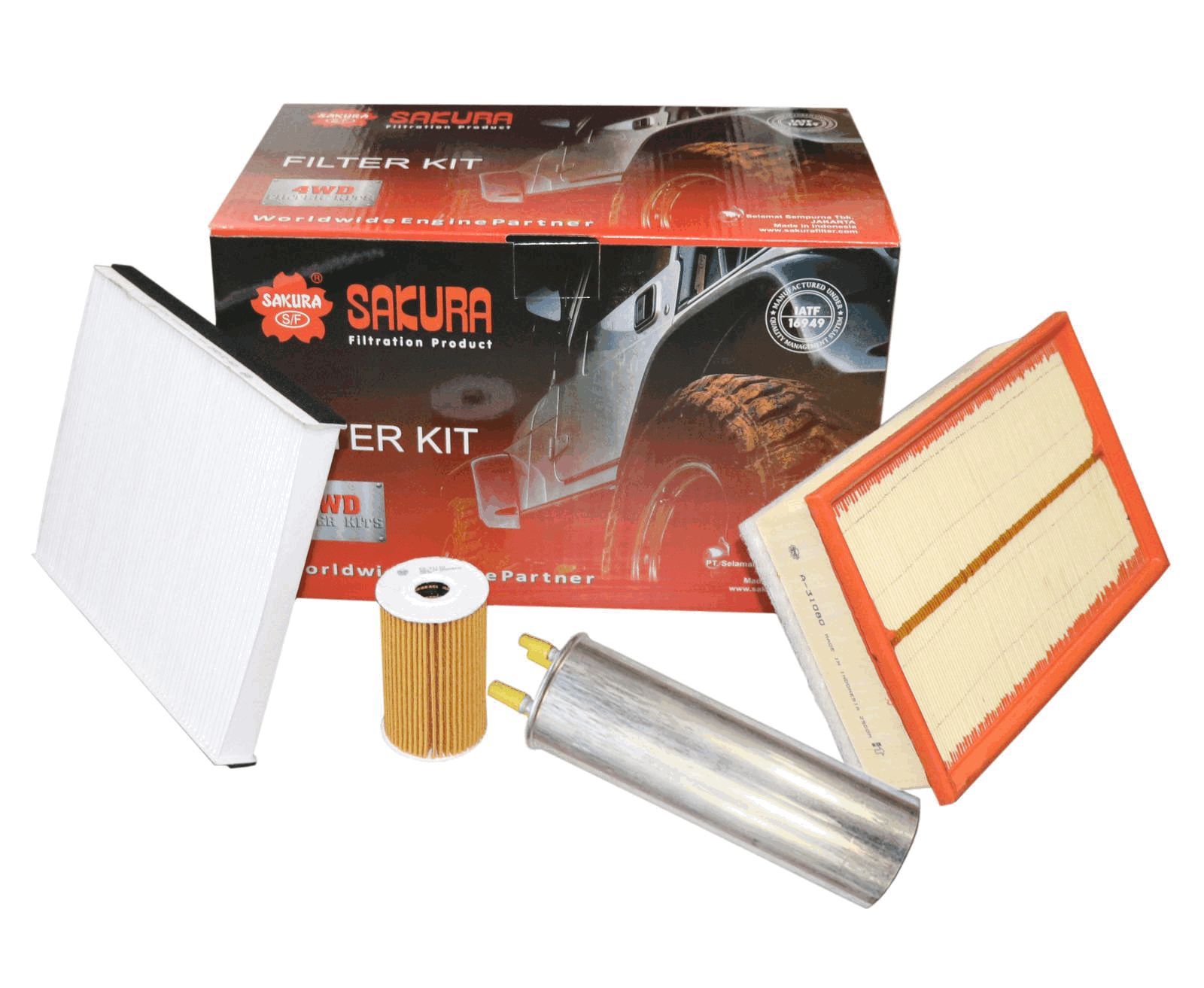 FILTER KIT OIL AIR FUEL CABIN - TecDoc Only