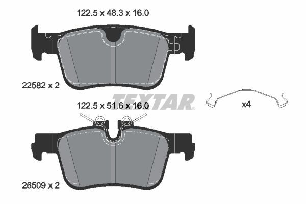 Brake Pad Set, disc brake 2258201