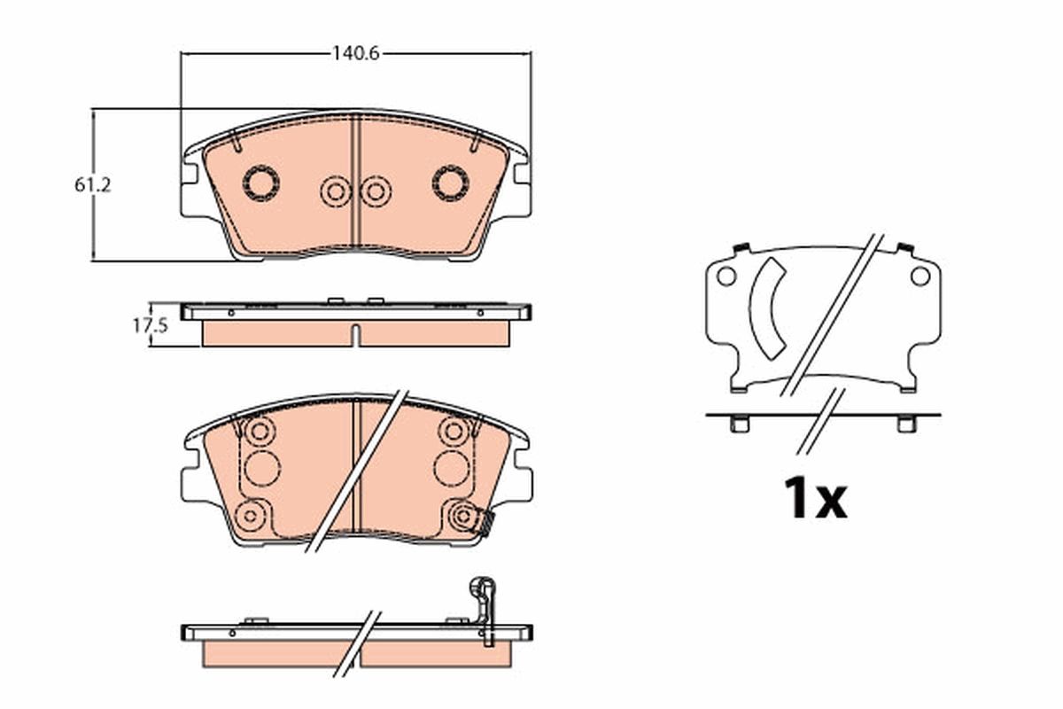 Brake Pad Set, disc brake GDB2197