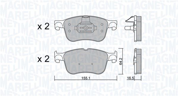 Bremsbelagsatz, Scheibenbremse