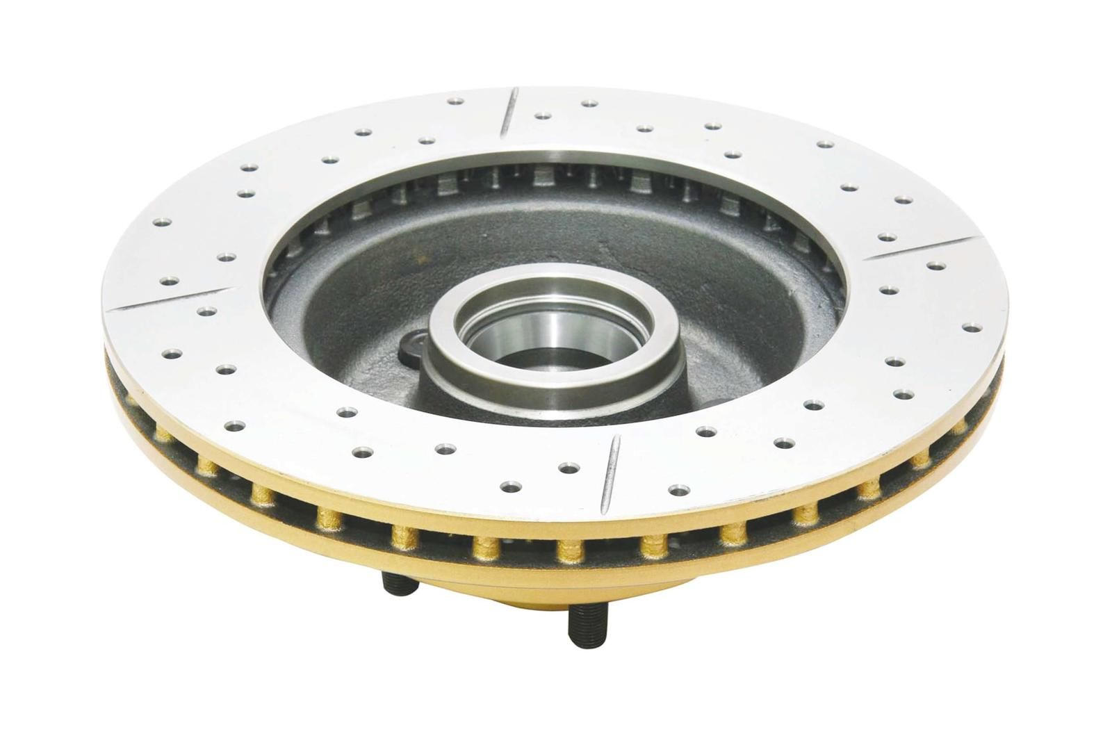 Street Gold Cross-drill/slotted KP [ Ford 75-95 XB-XF F ] HUB TYPE - TecDoc 2