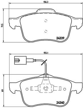 Brake Pad Set, disc brake P 23 103