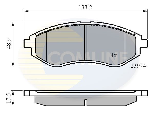 CBP01186 COMLINE fékbetétkészlet, tárcsafék