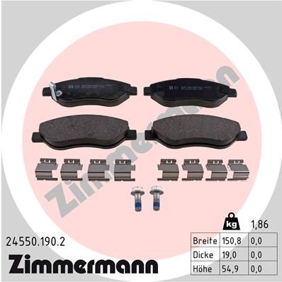 Brake Pad Set, disc brake 24550.190.2