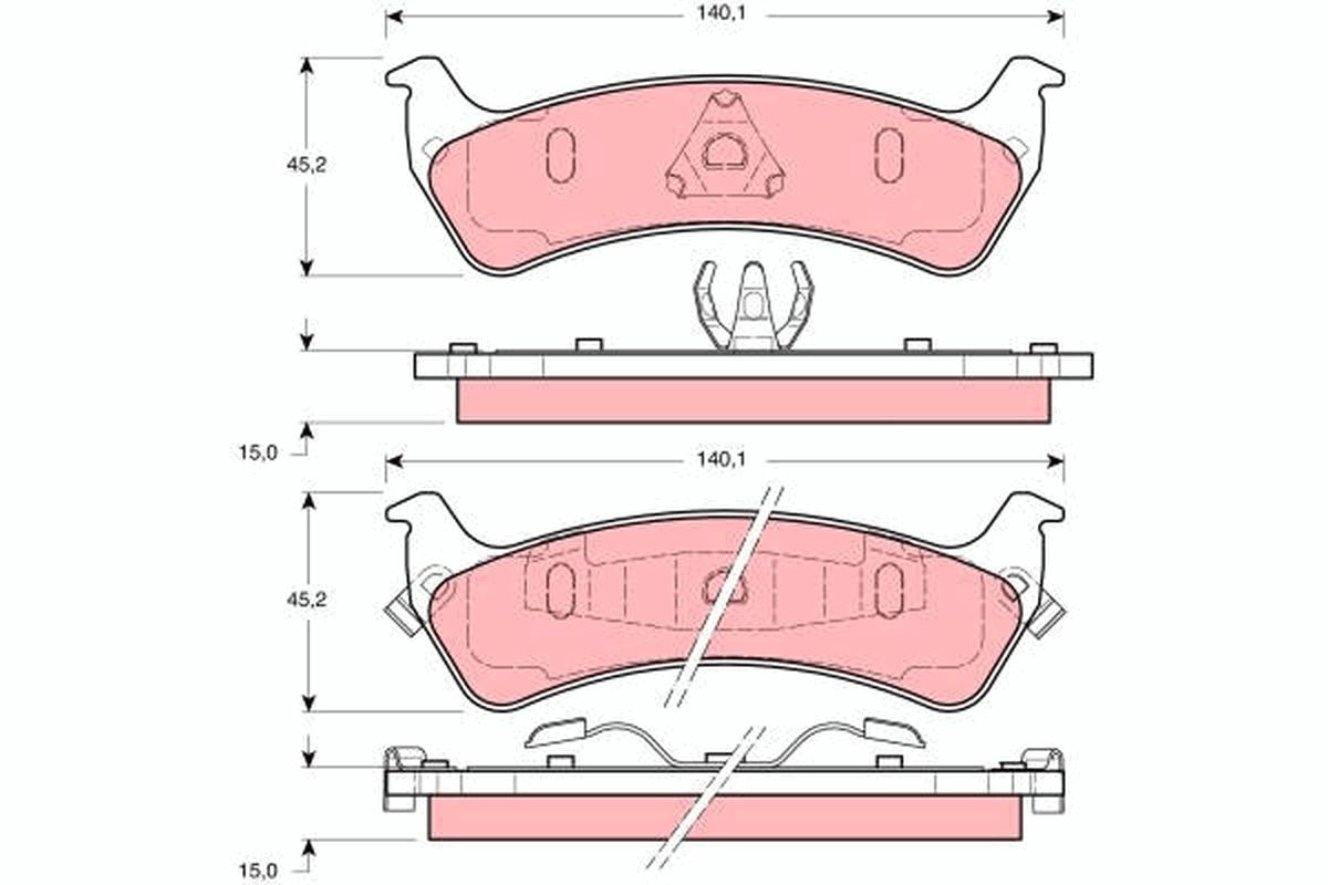 Brake Pad Set, disc brake GDB1238