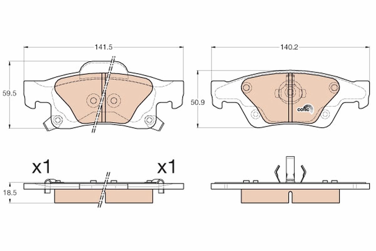 Brake Pad Set, disc brake GDB4448