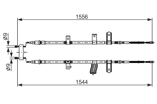 Cable de accionamiento, freno de estacionamiento