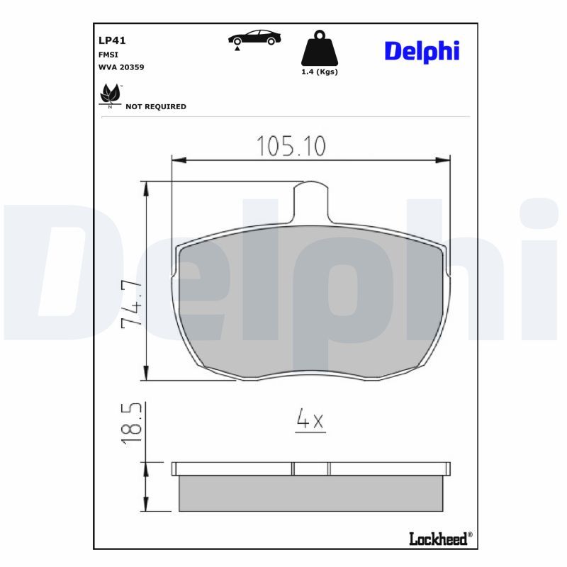 Bremsbelagsatz, Scheibenbremse