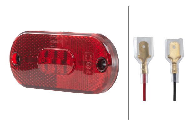 VF FEU ARRIERE OVAL 12V LED ROUGE +