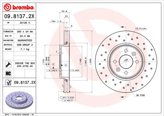 Brake Disc 09.8137.2X