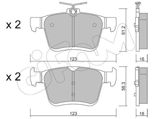 Bremsbelagsatz, Scheibenbremse