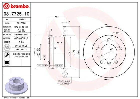 Brake Disc 08.7725.10