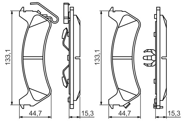 Brake Pad Set, disc brake 0 986 494 348